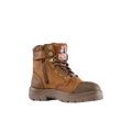 Steel Blue Argyle Zip Scuff Waterproof Safety Boot - Brown - Size 5