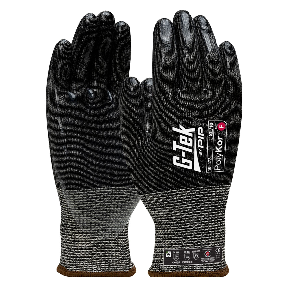 G-Tek PolyKor 13G Cut F Silicone Dip Glove