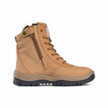 Mongrel High Leg Zipsider Safety Boot - Wheat Nubuck - Size 5