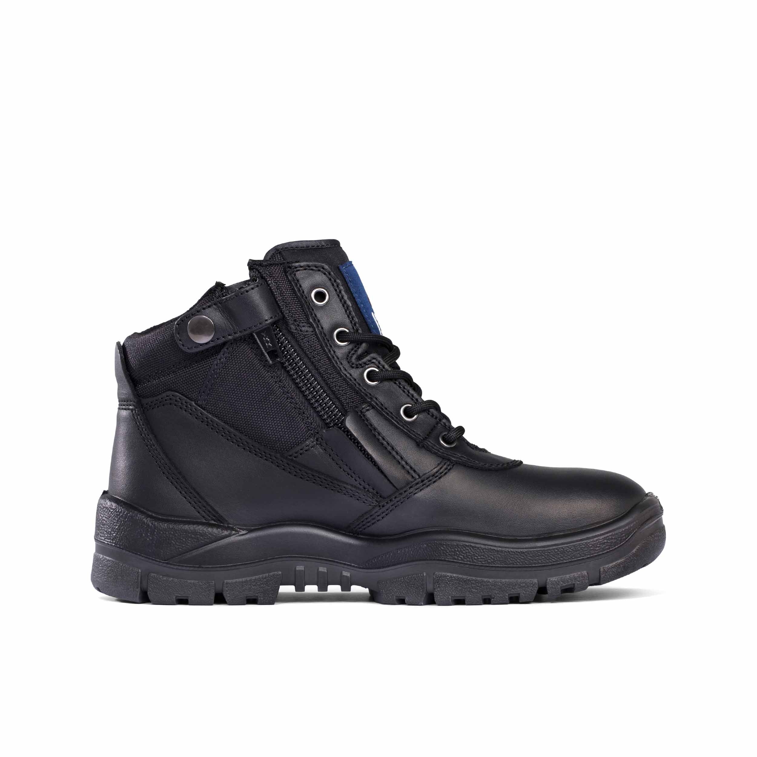 Mongrel Zipsider Safety Boot - Black Kip - Size 14