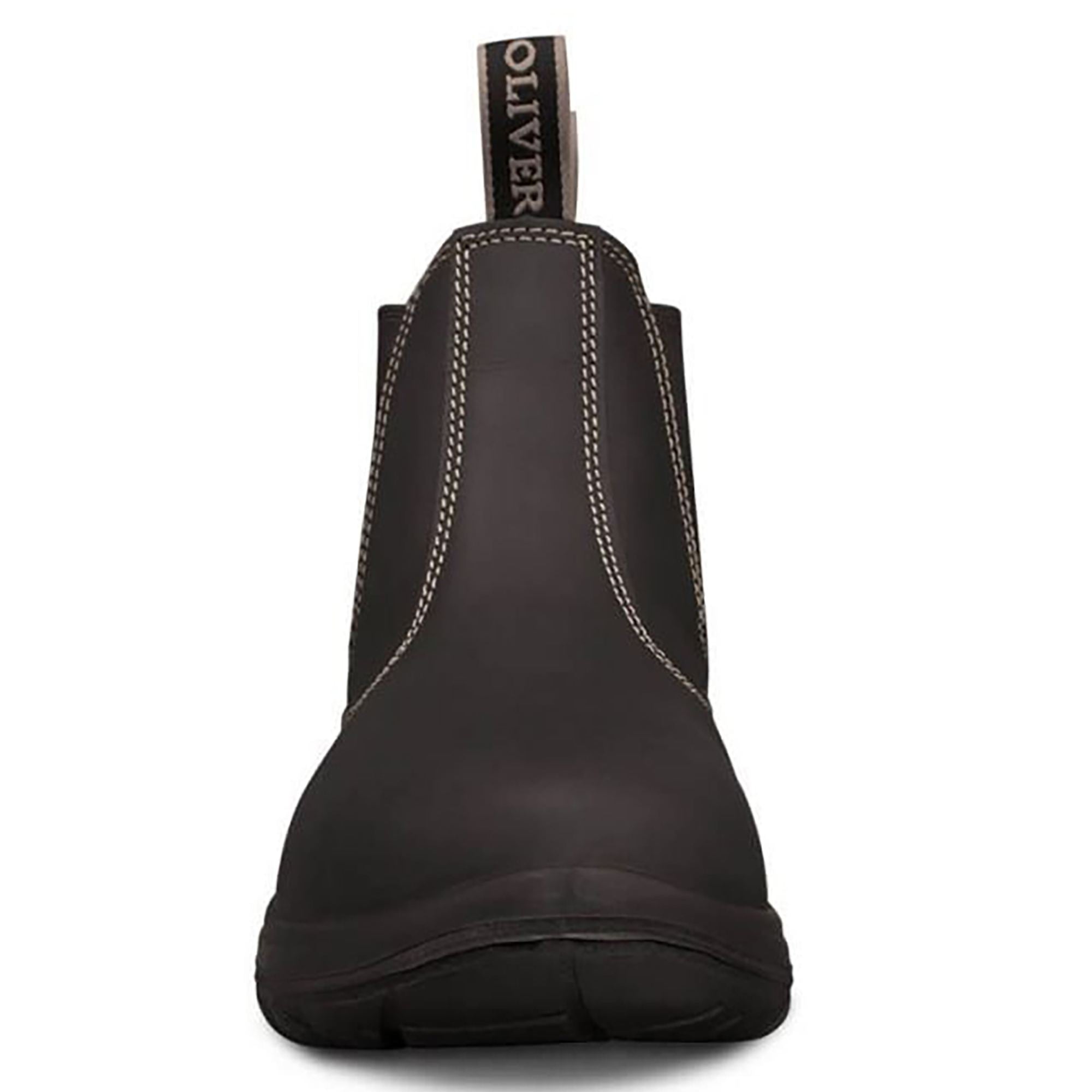 Black Elastic Sided Non Safety Work Boot Black