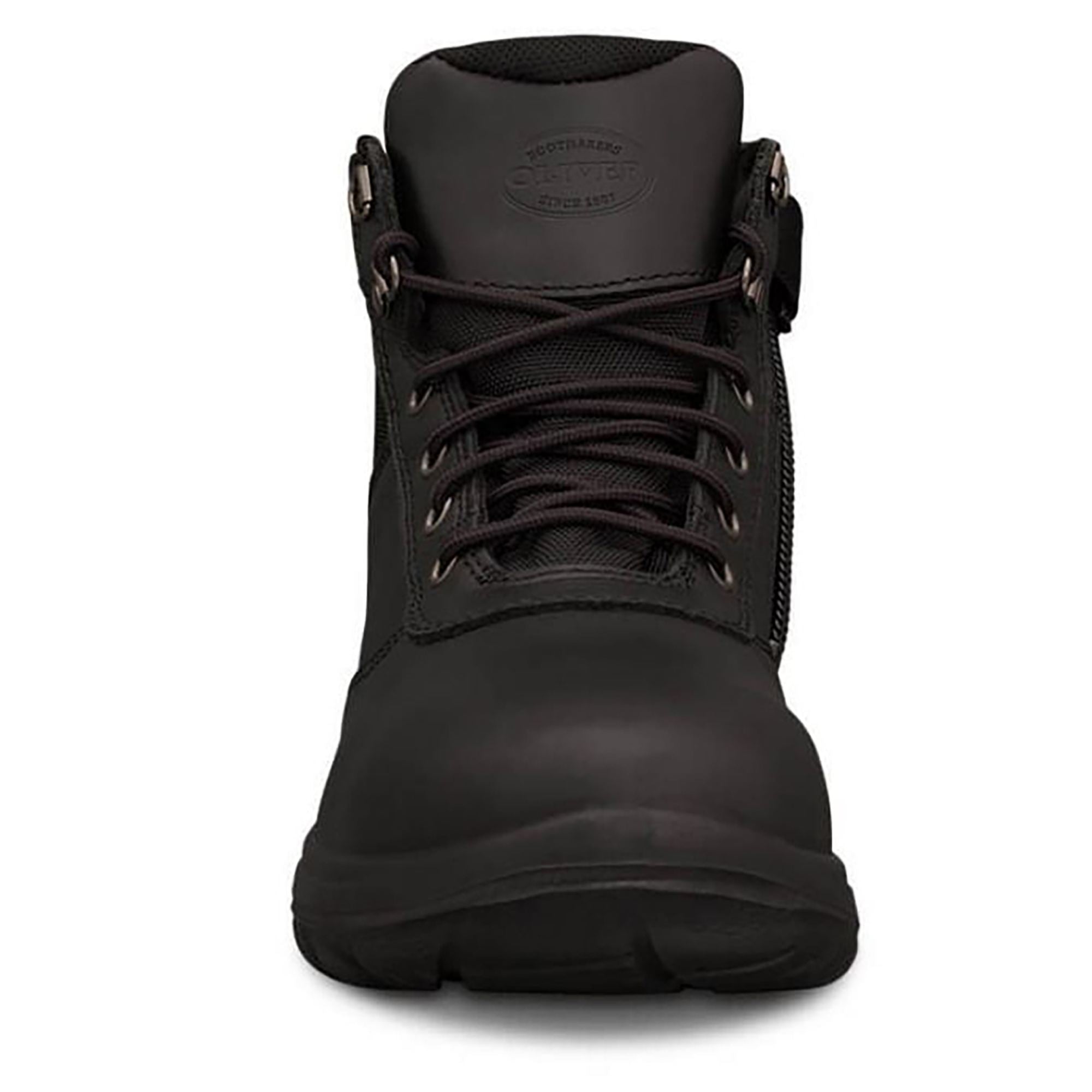 140mm Black Zip Sided Non Safety Work Boot Black
