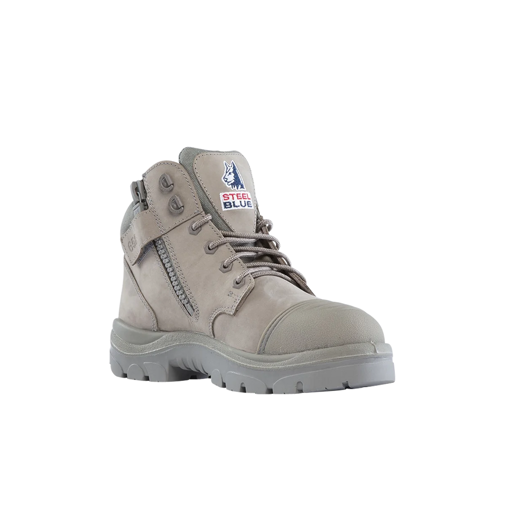Steel Blue Parkes Zip Scuff Cap Safety Boot - Granite - Size 4