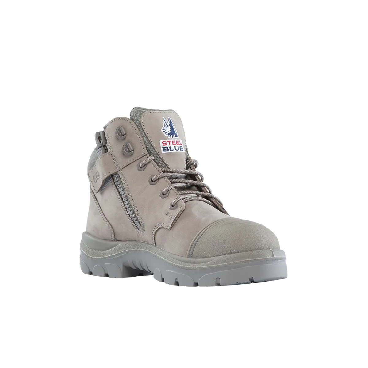 Steel Blue Parkes Zip Scuff Cap Safety Boot - Granite - Size 4