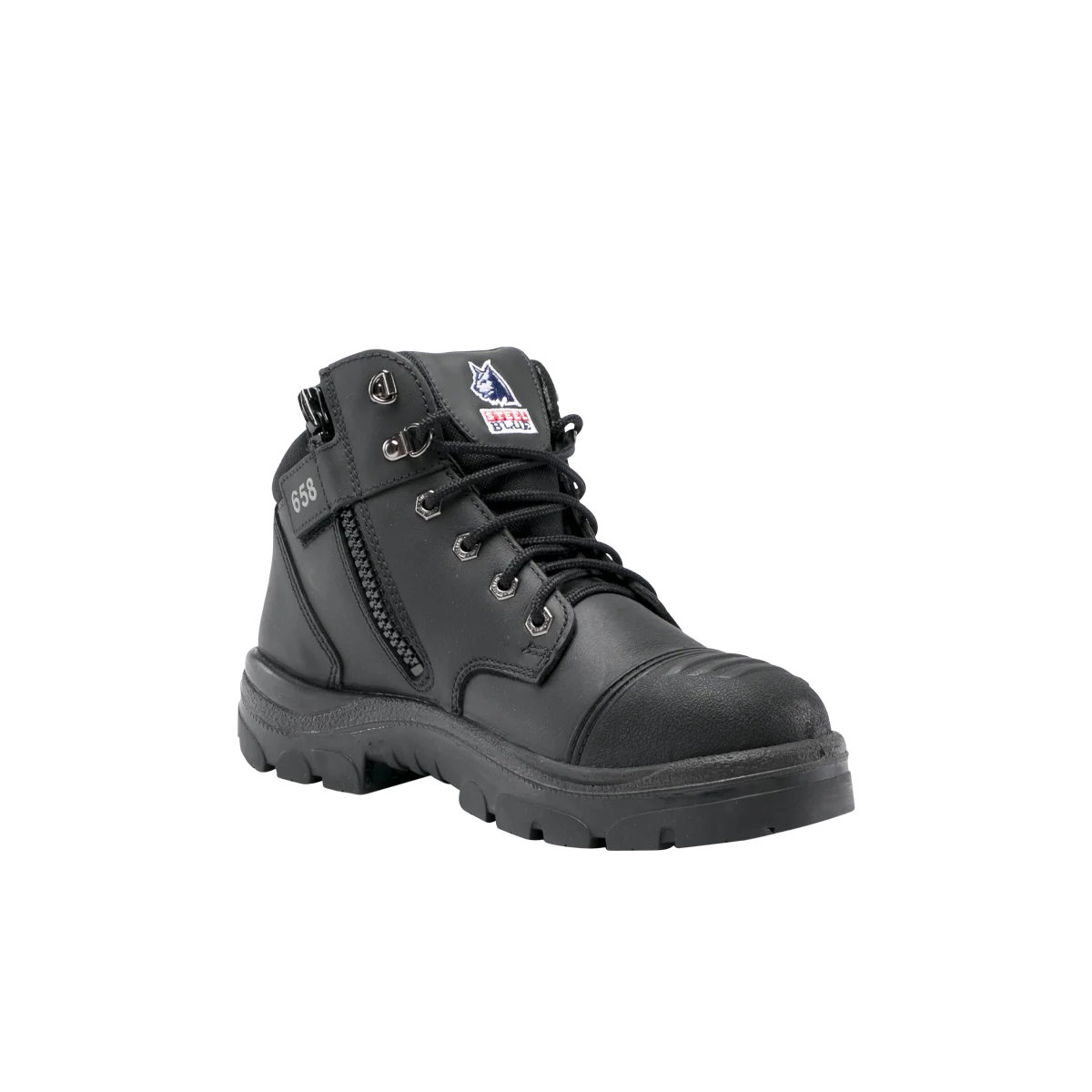 Steel Blue Parkes Zip Scuff Cap Safety Boot - Black - Size 4