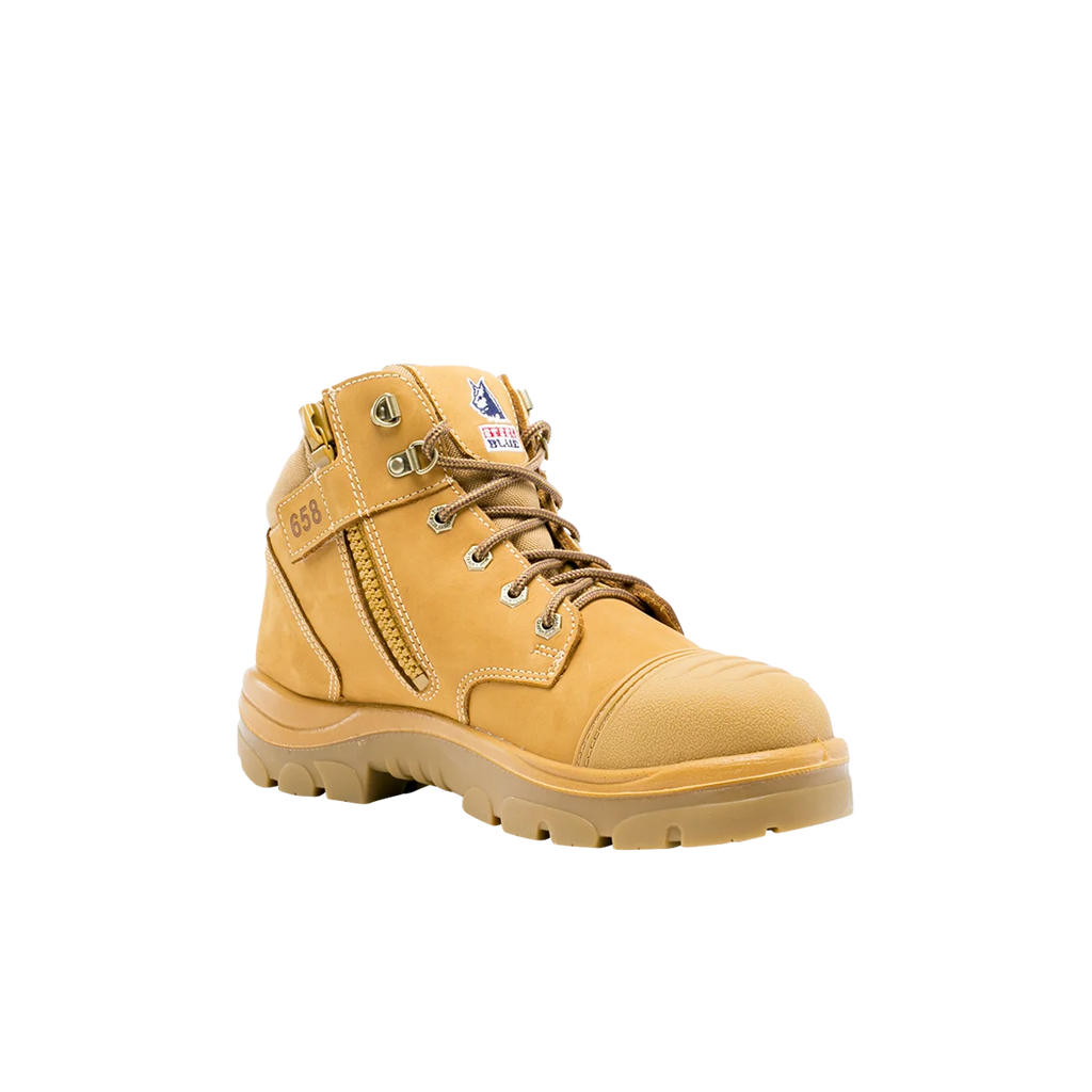 Steel Blue Parkes Zip Scuff Cap Safety Boot - Wheat - Size 4