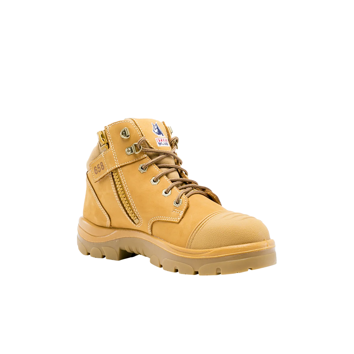 Steel Blue Parkes Zip Scuff Cap Safety Boot - Wheat - Size 4