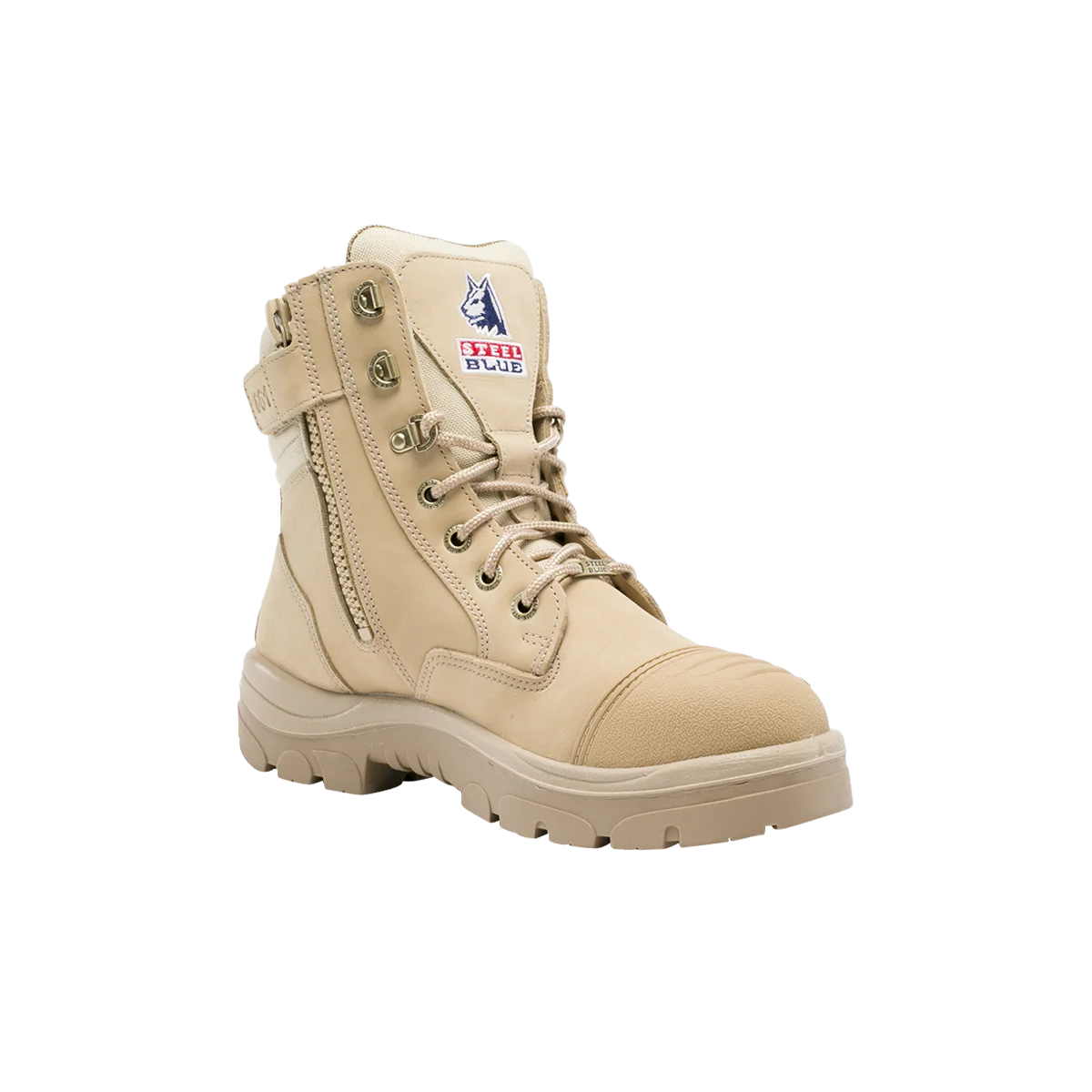 Steel Blue Southern Cross Zip Scuff Cap Safety Boot - Sand - Size 6