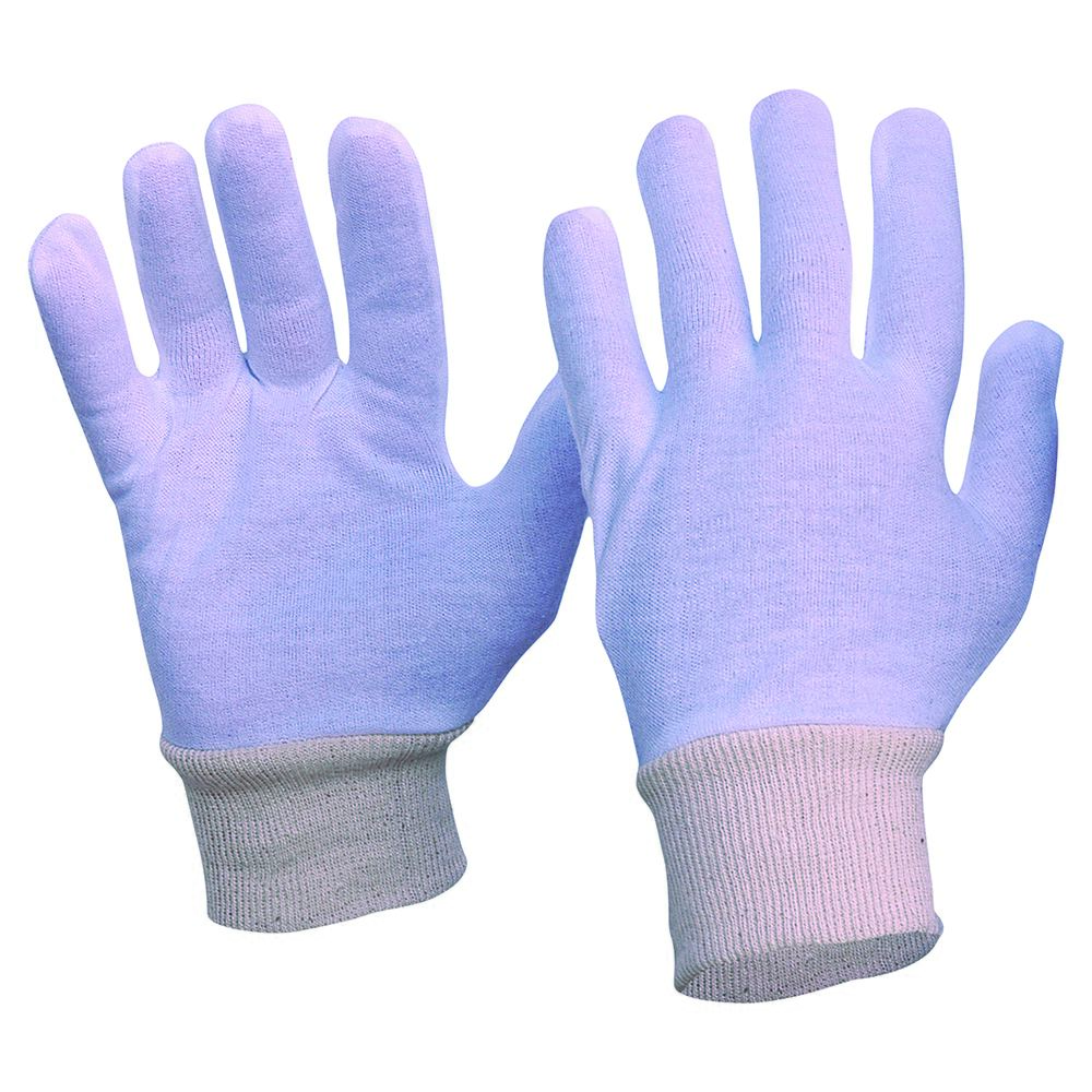 Interlock Poly/Cotton Liner Knit Wrist Gloves Ladies Size - White - Ladies