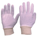 Interlock Poly/Cotton Liner Knit Wrist Gloves Mens Size - White - Mens