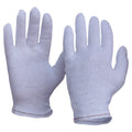 Interlock Poly/Cotton Liner Hemmed Cuff Gloves Ladies Size - White - Ladies