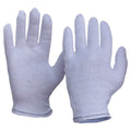 Interlock Poly/Cotton Liner Hemmed Cuff Gloves Mens Size - White - Mens