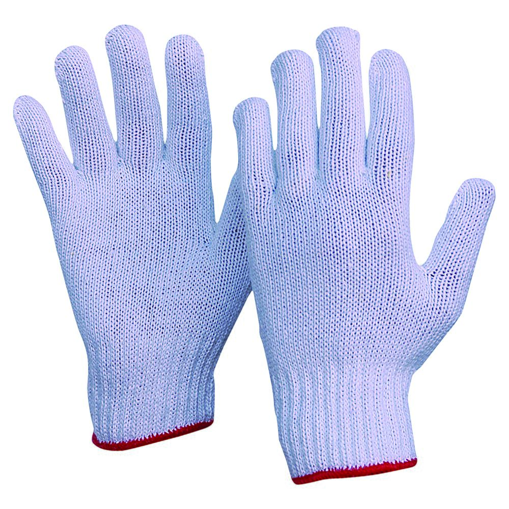 Knitted Poly/Cotton Liner Gloves Size Medium (Ladies) - White - Medium