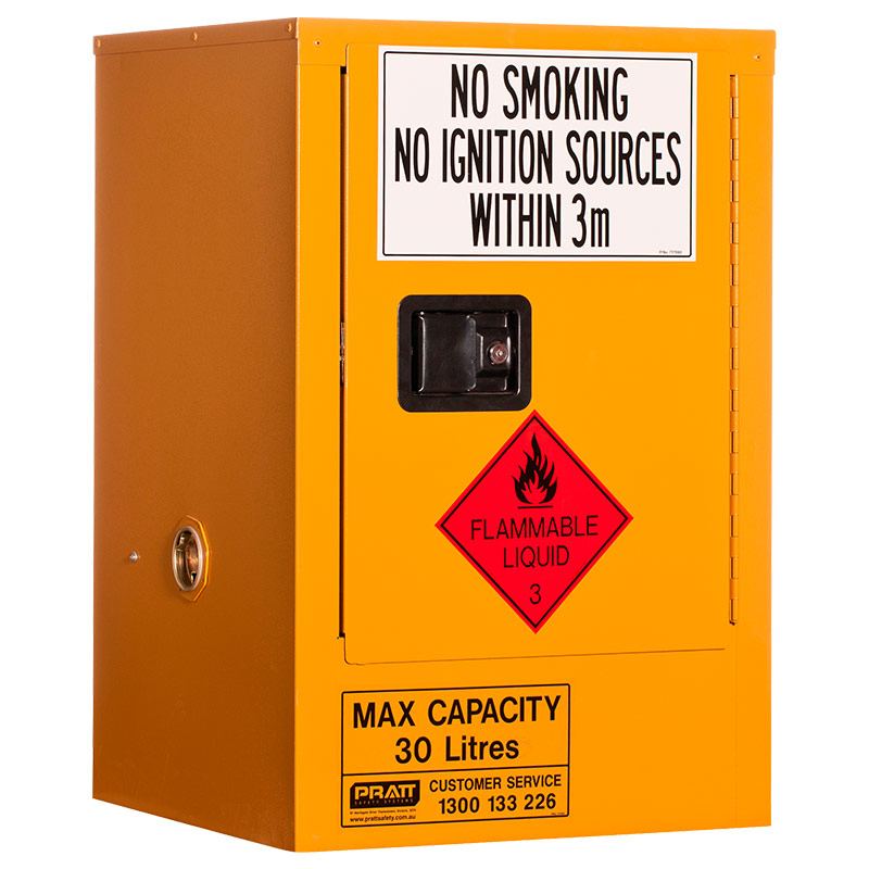 Flammable Liquid Storage Cabinet - 30L, 1 Door, 1 Shelf