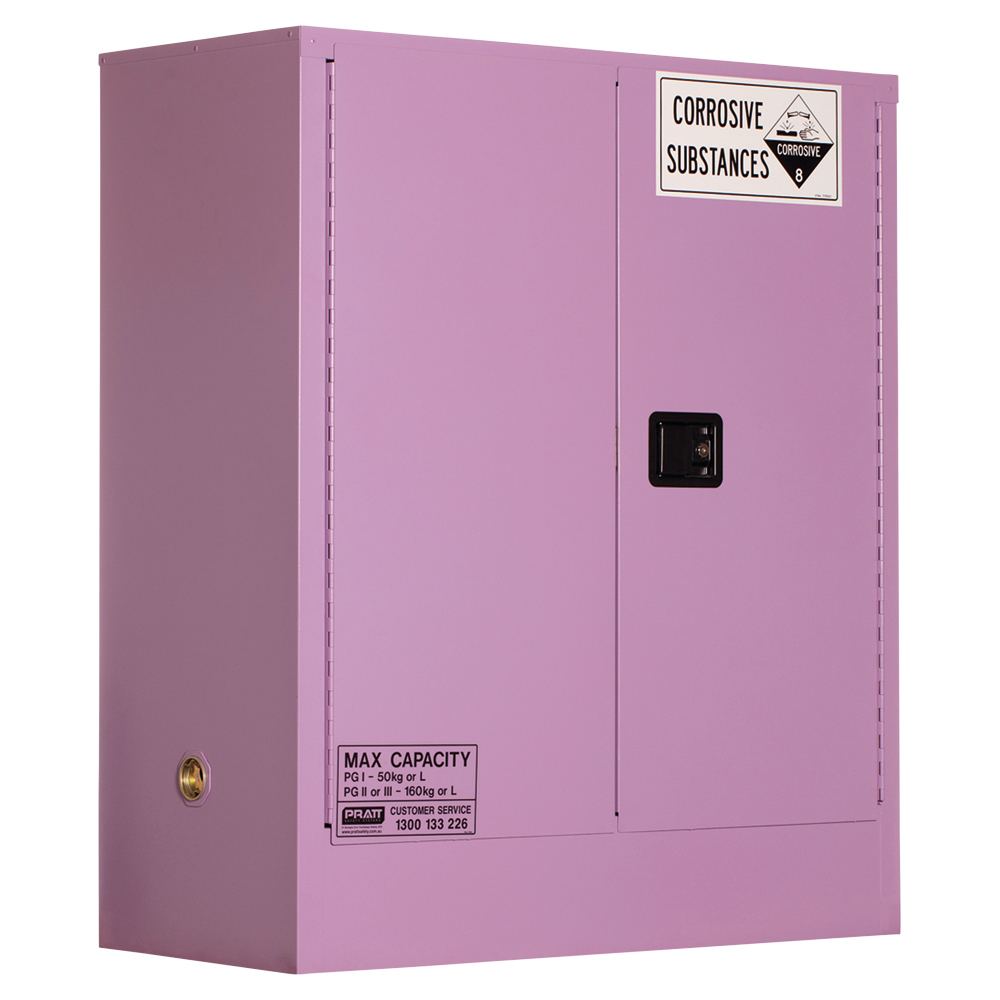Corrosive Substance Storage Cabinet: Metal - 160L, 2 Doors, 2 Shelves