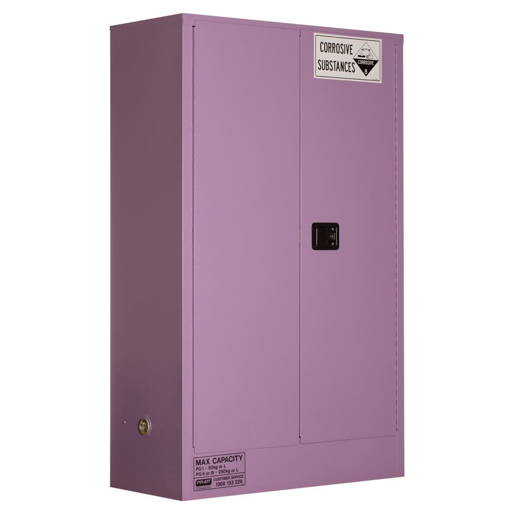 Corrosive Substance Storage Cabinet: Metal - 250L, 2 Doors, 3 Shelves