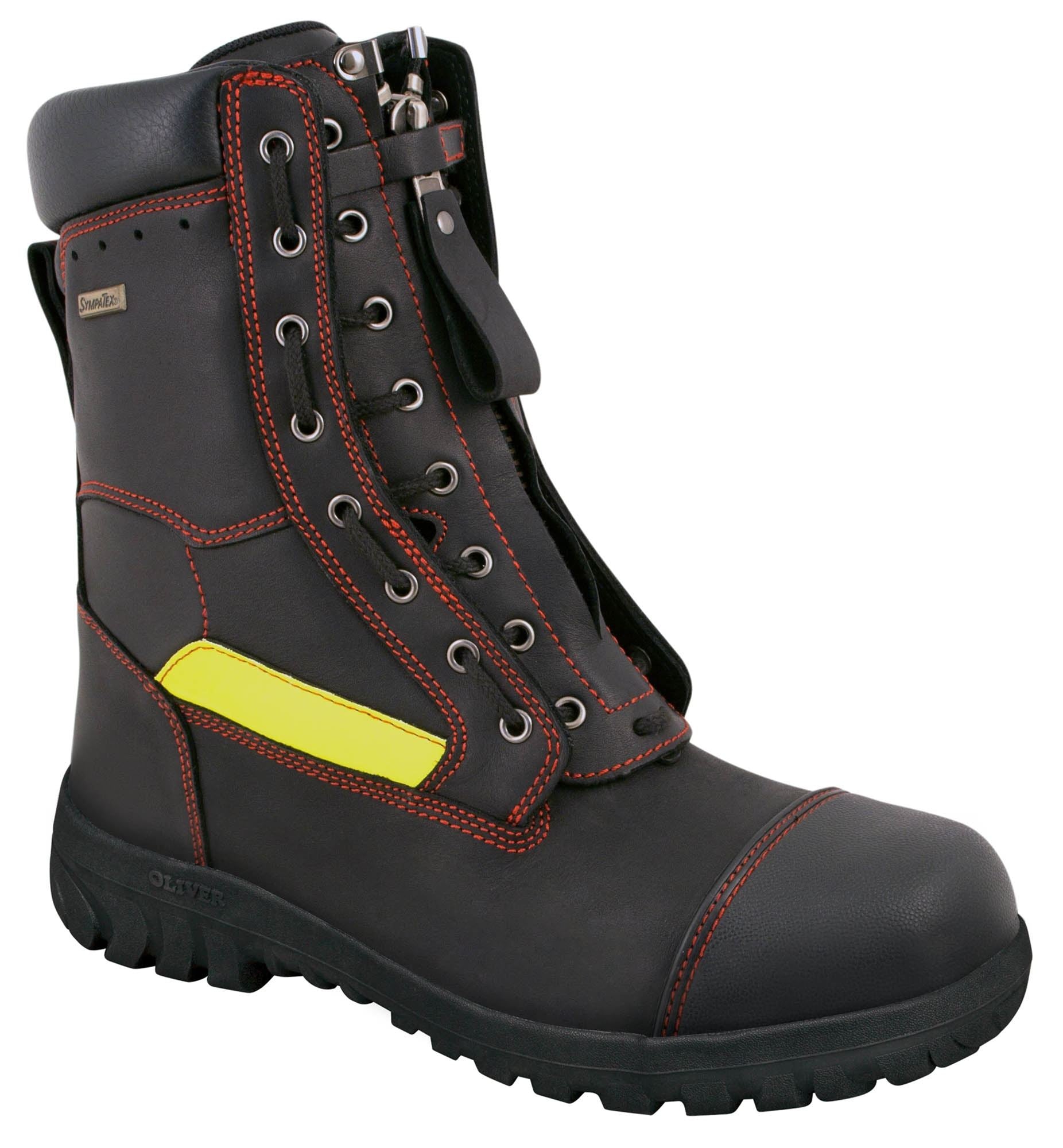 Women's 230mm Lace Up Structural Firefighters Boot Black