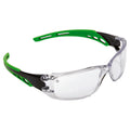 Cirrus Green Arm Safety Glasses - Clear