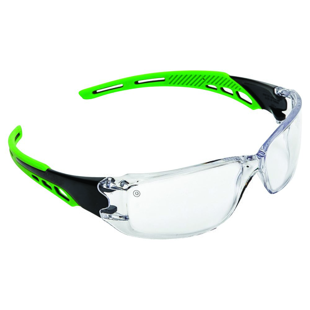 Cirrus Green Arm Safety Glasses - Clear
