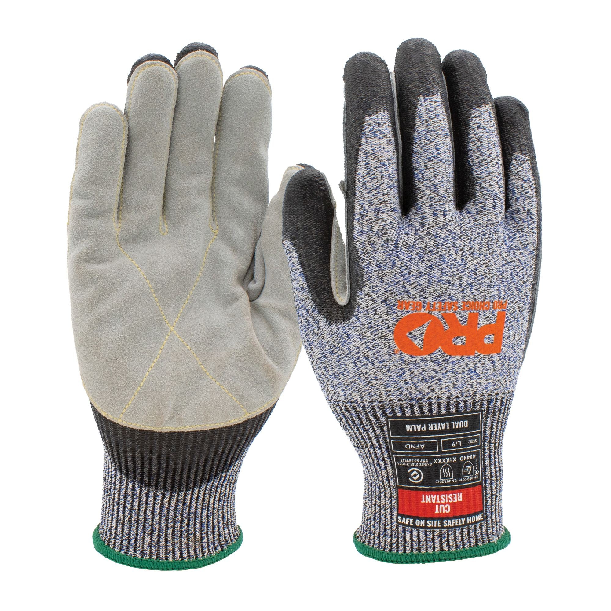 Arax Ultra-Thin Foam Nitrile And Synthetic Leather Palm - Grey - 7