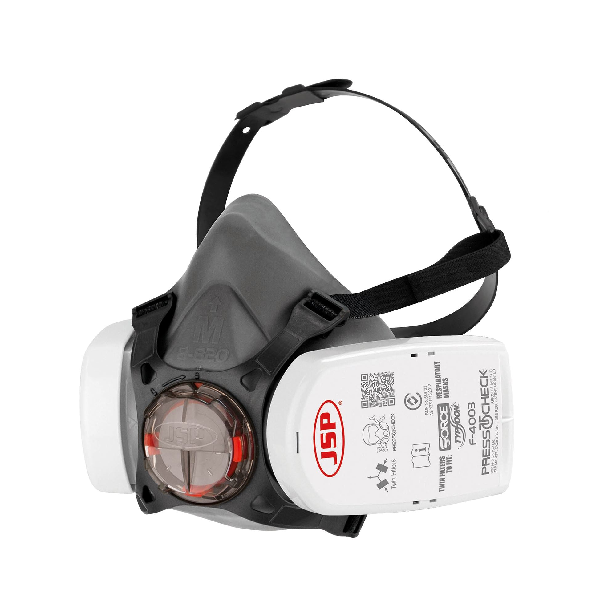Force Typhoon 8 Half Mask Respirator Asbestos/Silica/Dust Retail Kit With P2 Filters