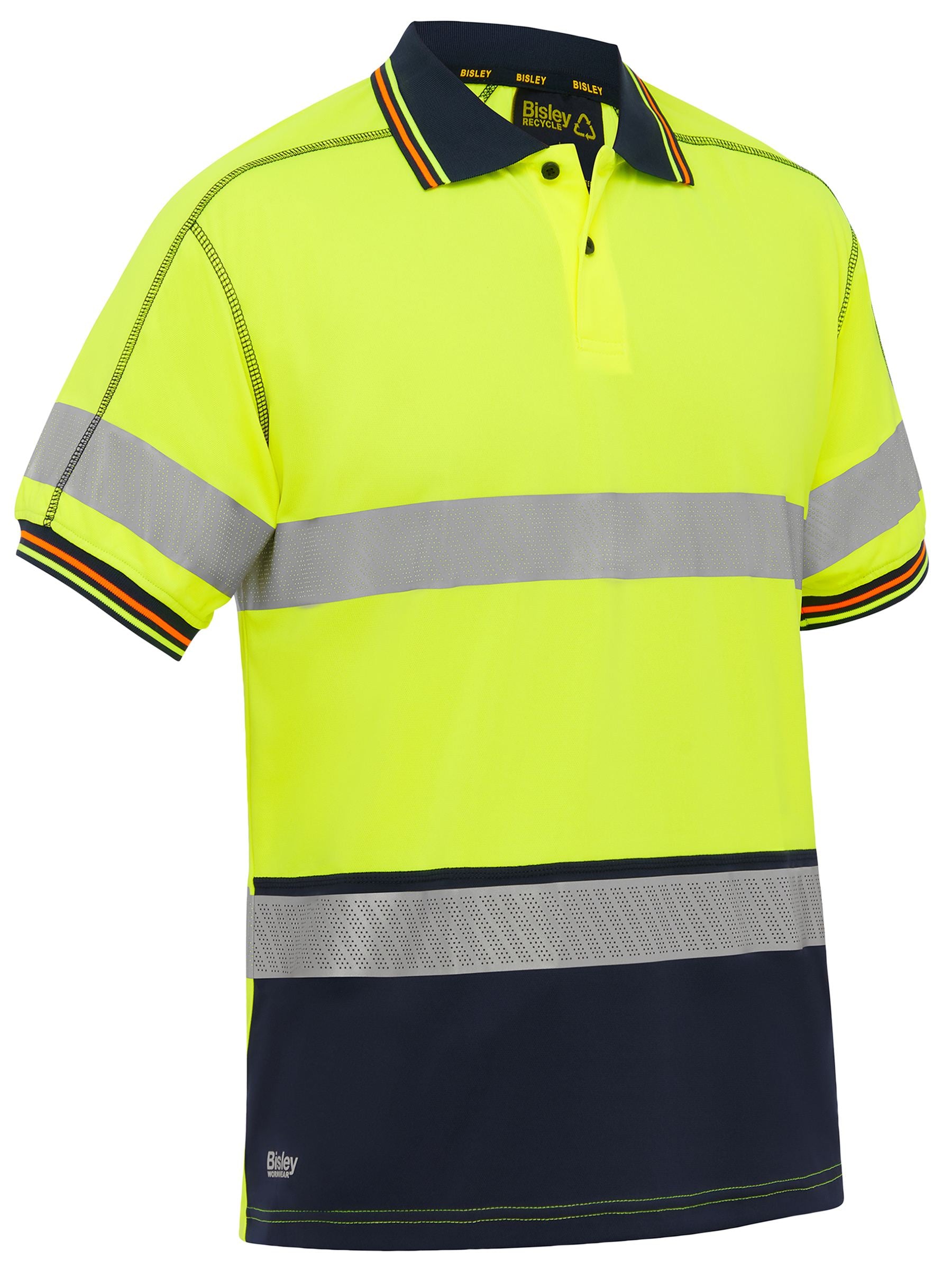 Taped Hi Vis Polyester Mesh Polo