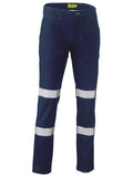 Taped Biomotion Stretch Cotton Drill Work Pants - Navy