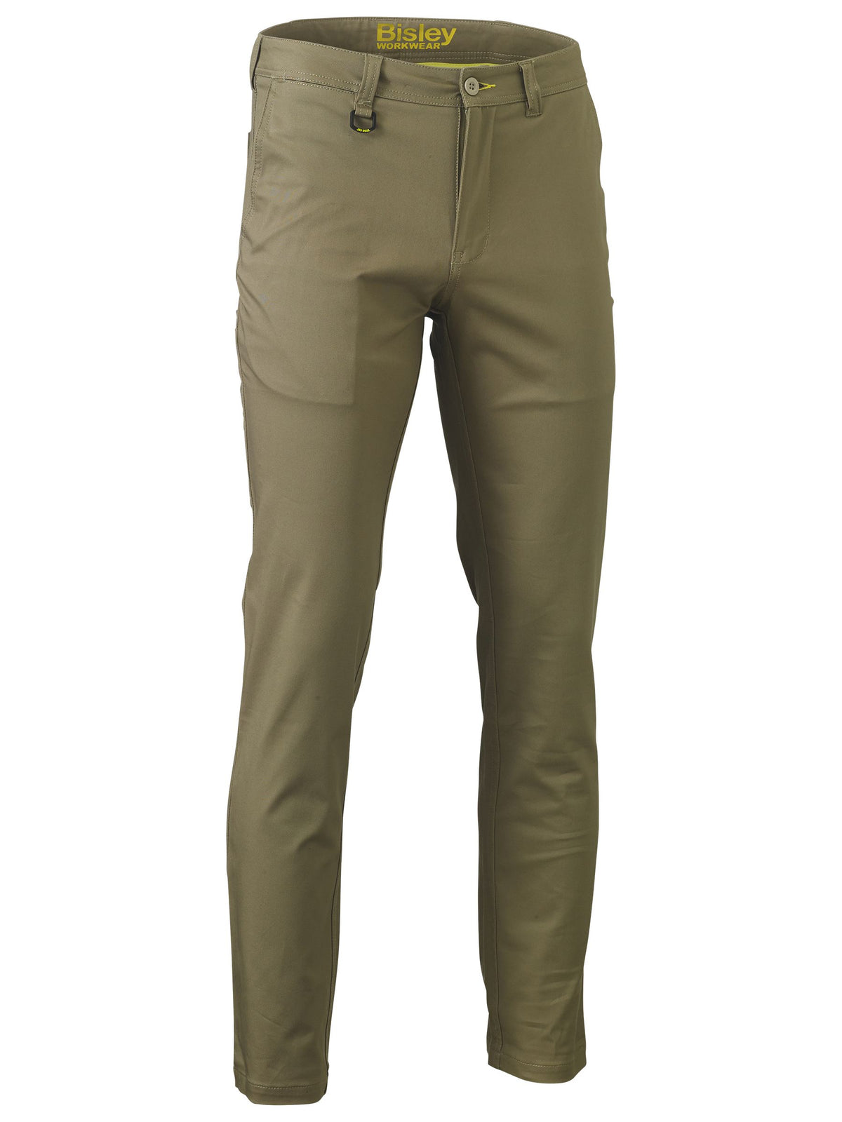 Stretch Cotton Drill Work Pants - Khaki