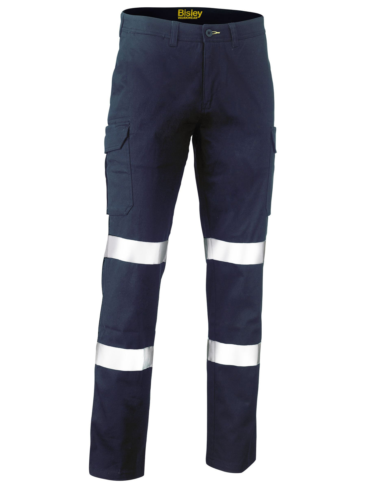 Taped Stretch Cotton Drill Cargo Pants - Navy