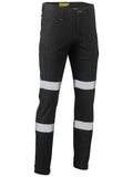 Taped Stretch Cotton Drill Cargo Pants - Black