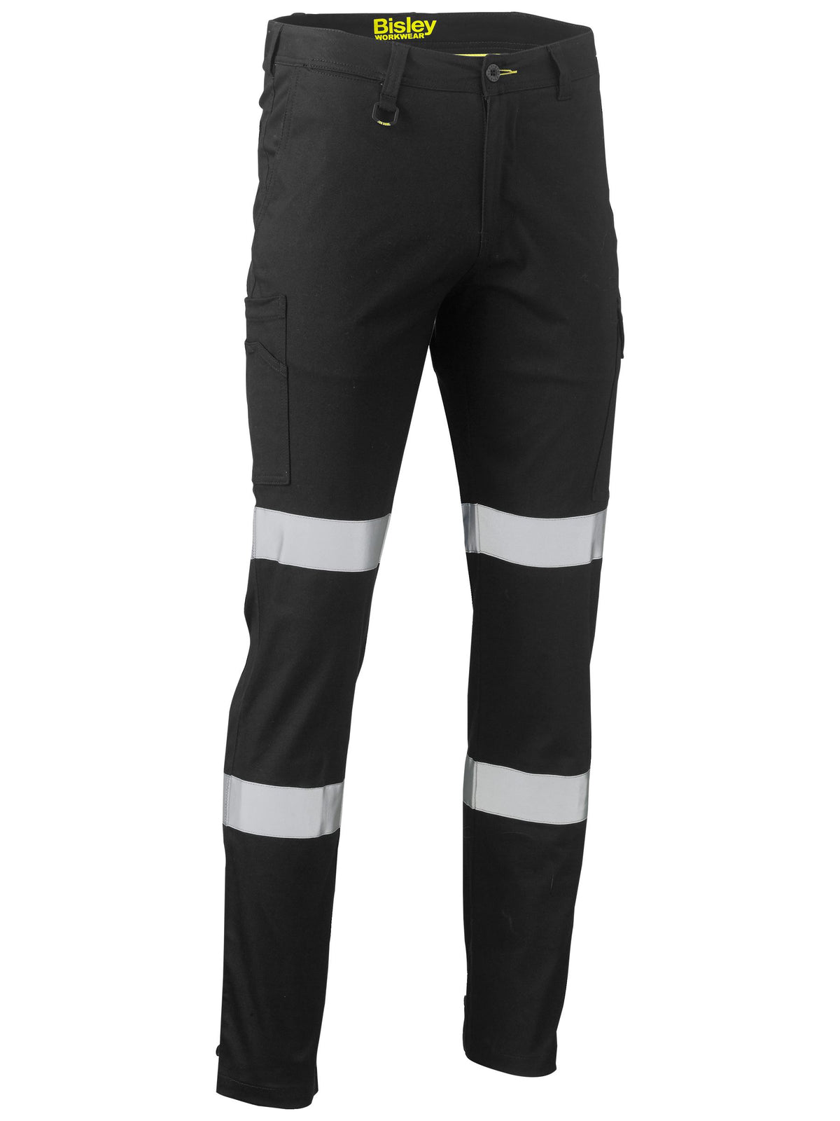 Taped Stretch Cotton Drill Cargo Pants - Black