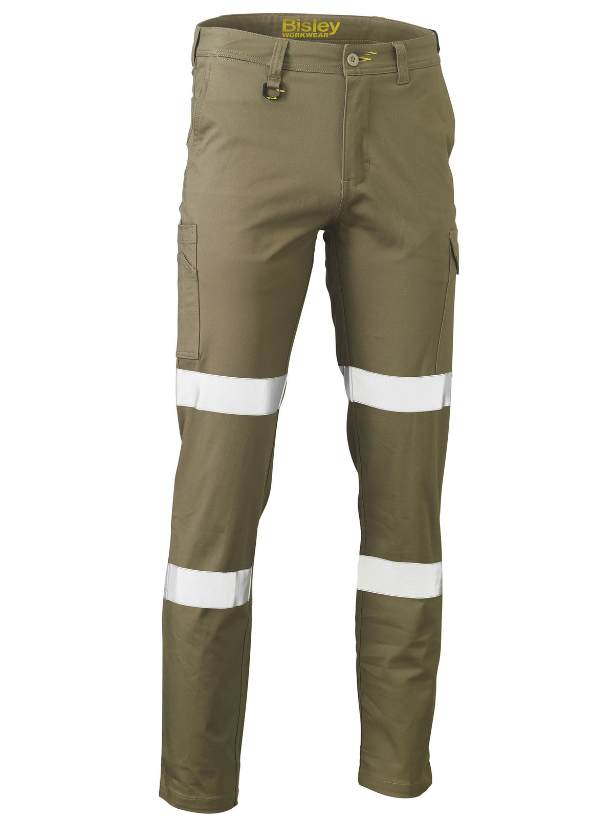 Taped Stretch Cotton Drill Cargo Pants - Khaki