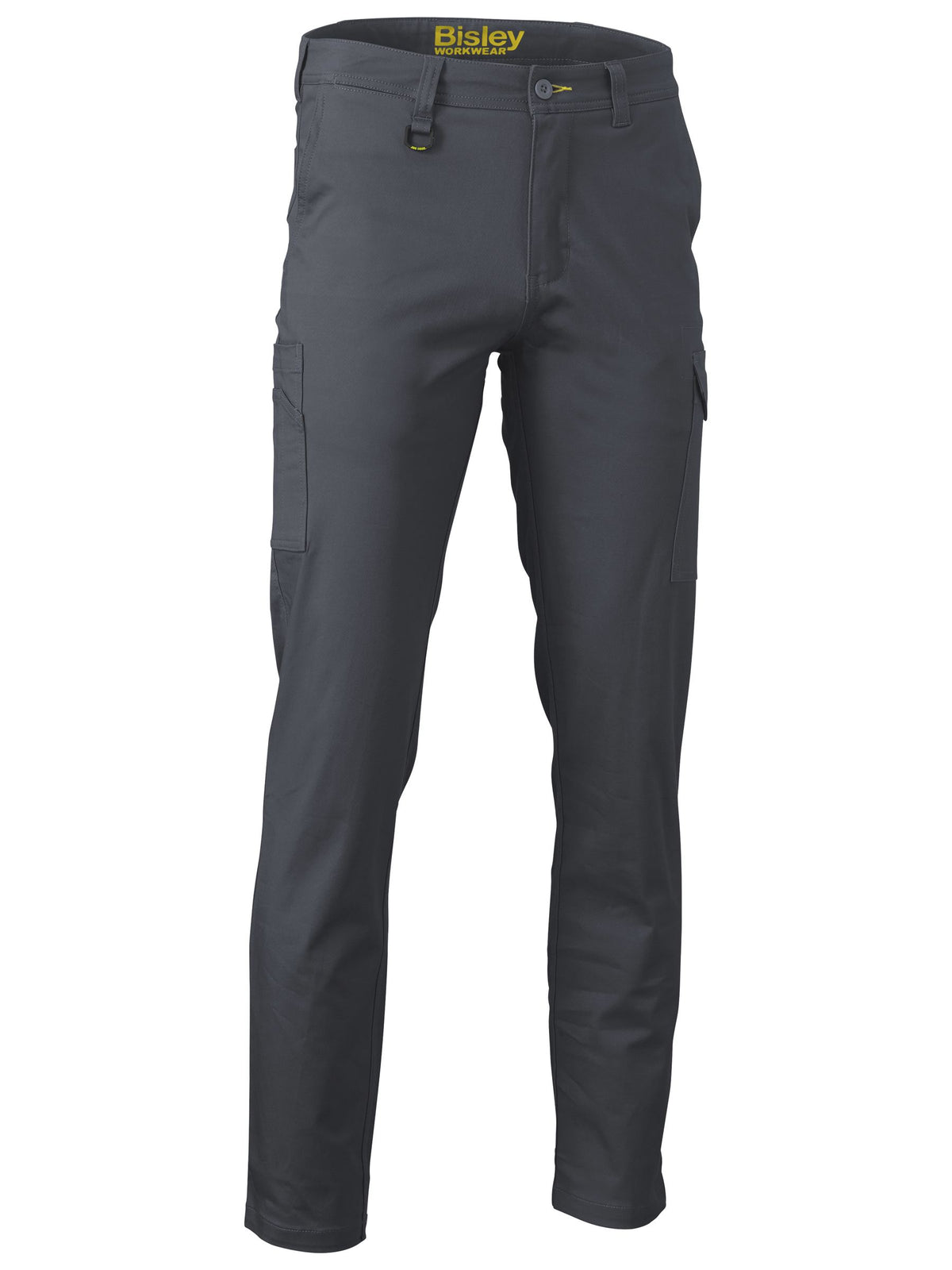 Stretch Cotton Drill Cargo Pants - Charcoal