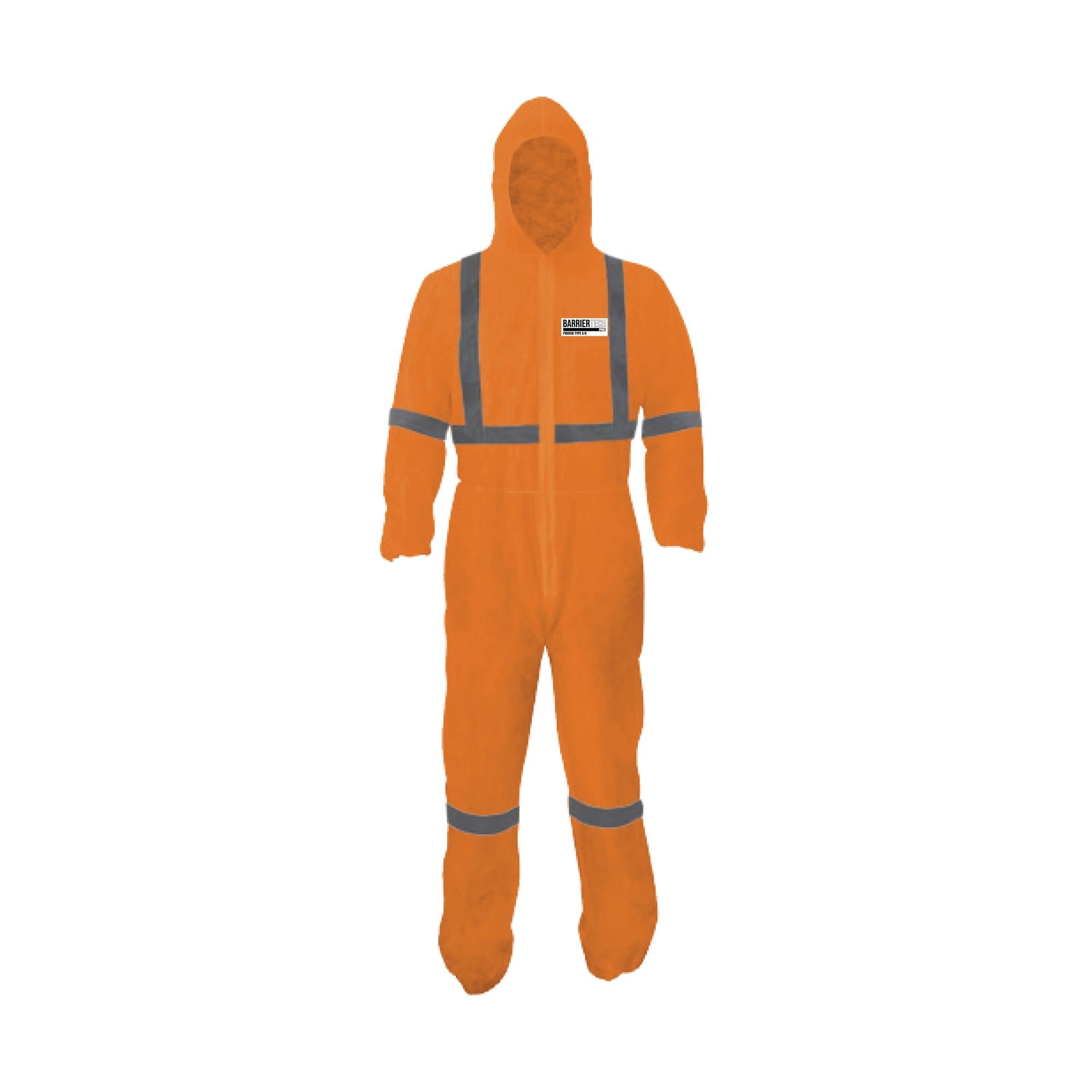 Provek Type 5/6 Taped Disposable Coveralls - Orange - 3XL