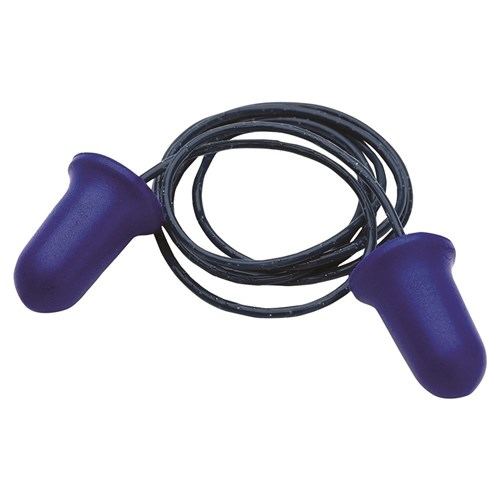 Probell Metal Detectable Corded Earplugs (100 Pairs) - Blue