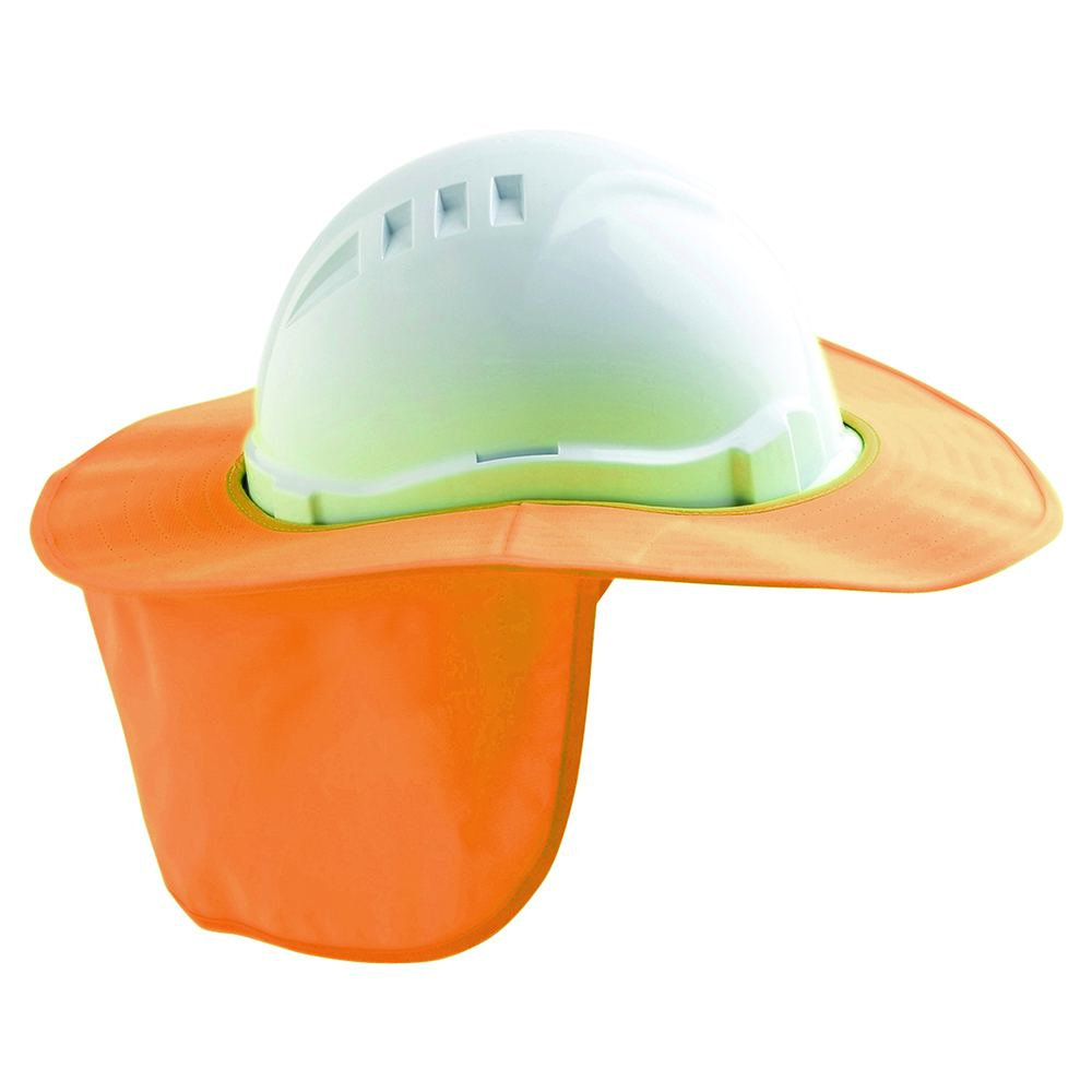 V6 & V9 Hard Hat Brim - Plastic/ Polyester - Fluro Orange