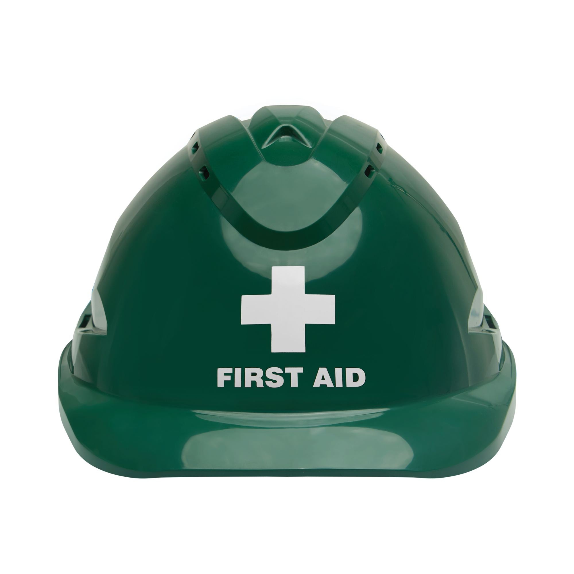 V9 Hard Hat complete with First Aid Logo - Green