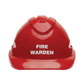 V9 Hard Hat complete with Fire Warden Logo - Red