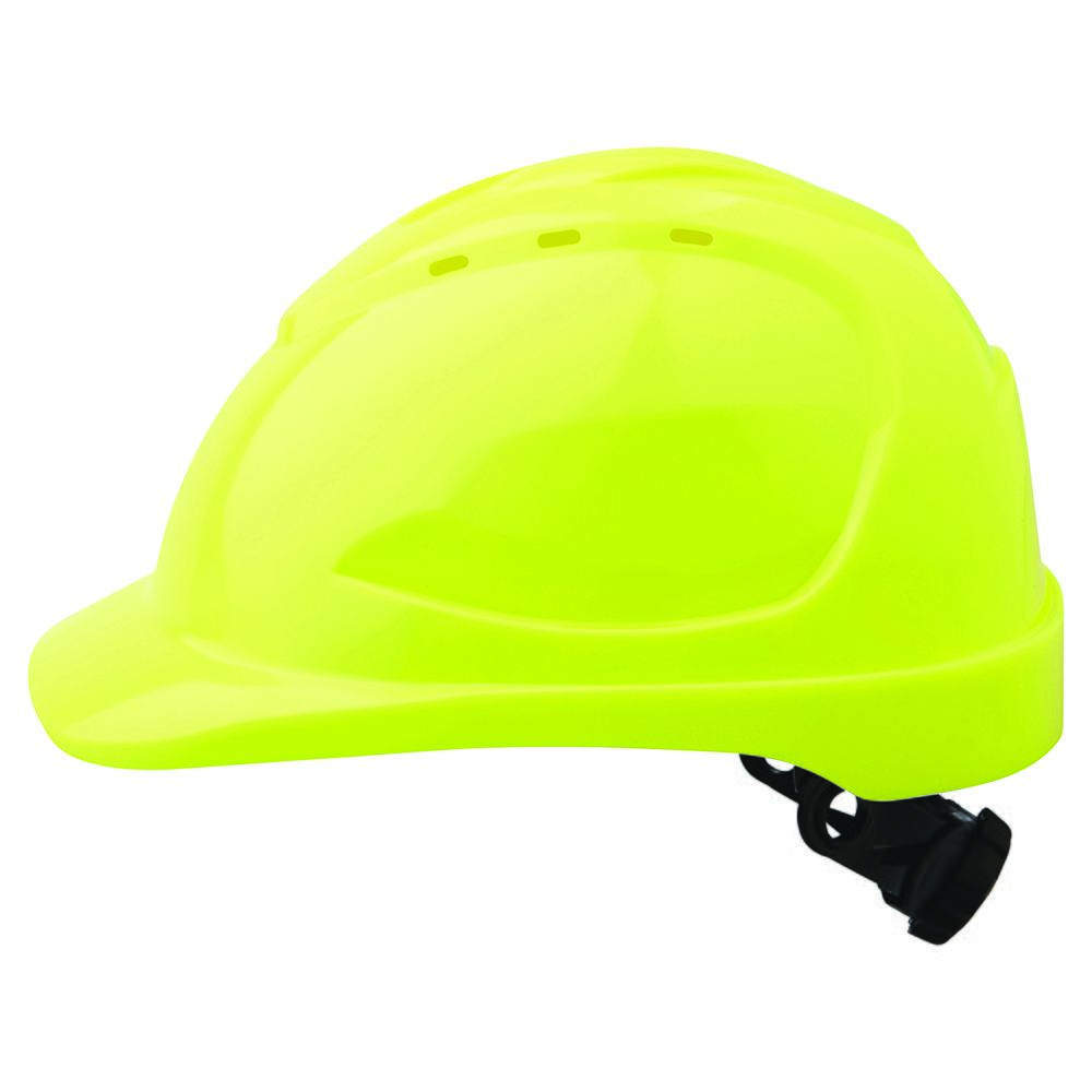 V9 Hard Hat Vented Ratchet Harness - Fluro Yellow