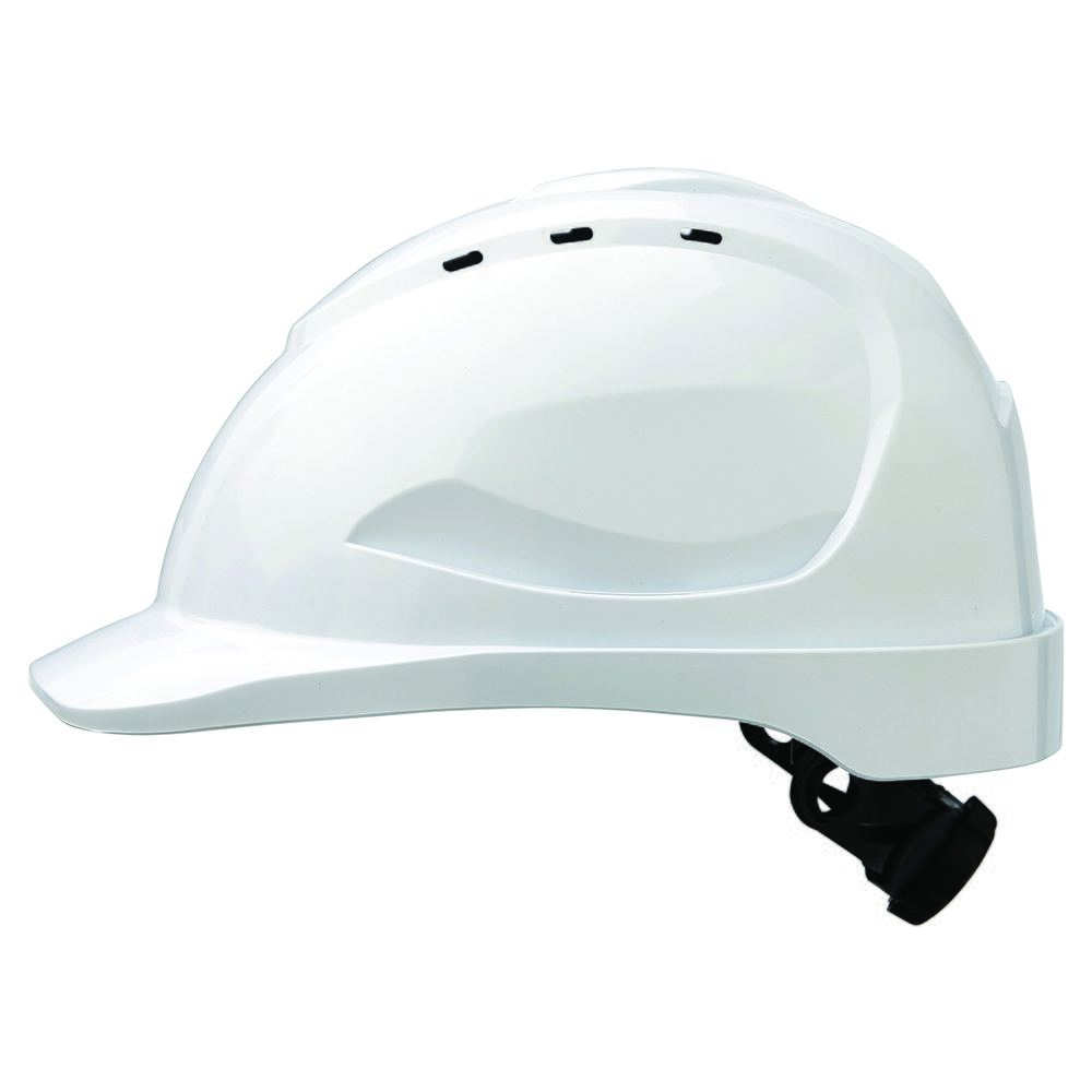 V9 Hard Hat Vented Ratchet Harness - White