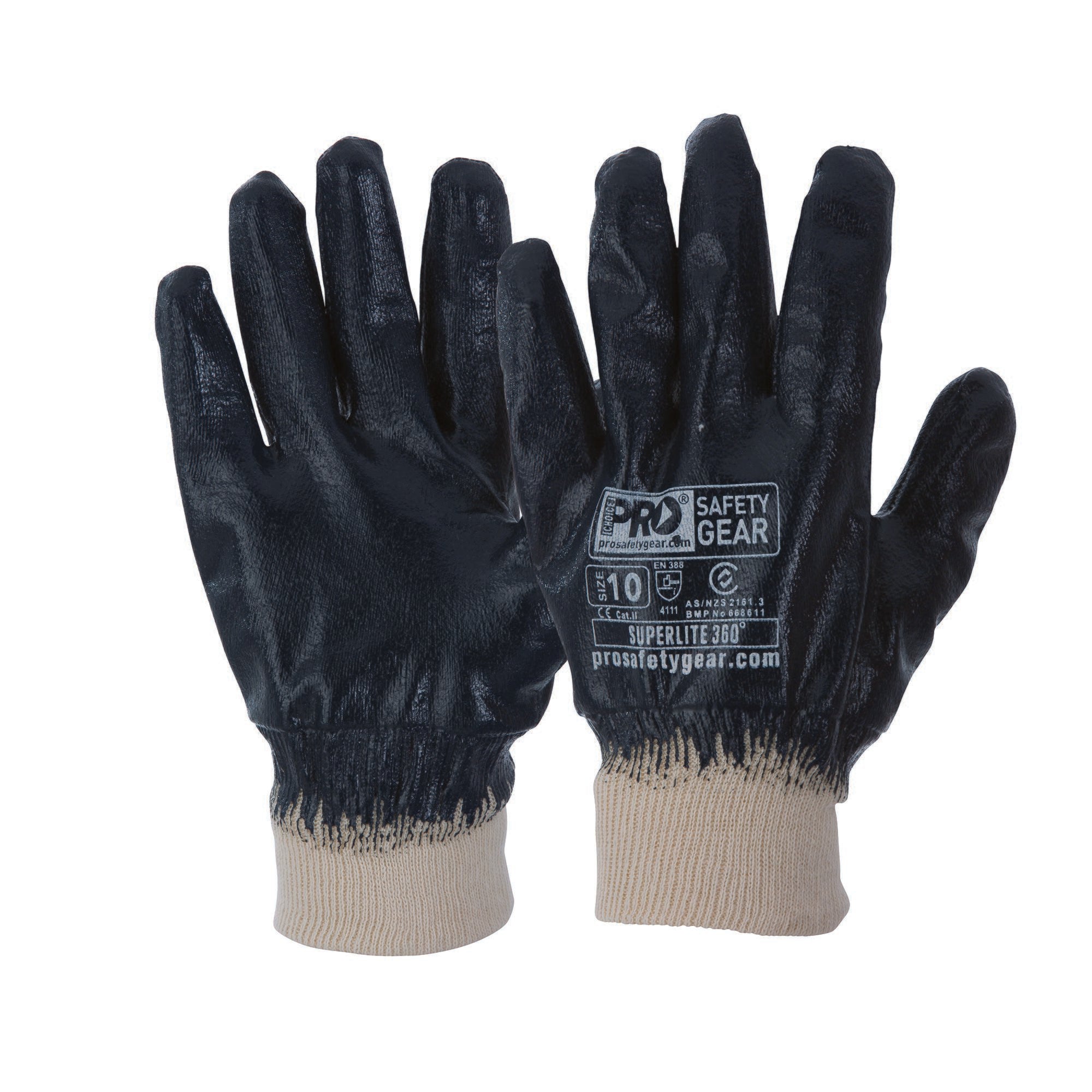 Super-Lite Blue Fully Dipped Gloves - Blue - 10