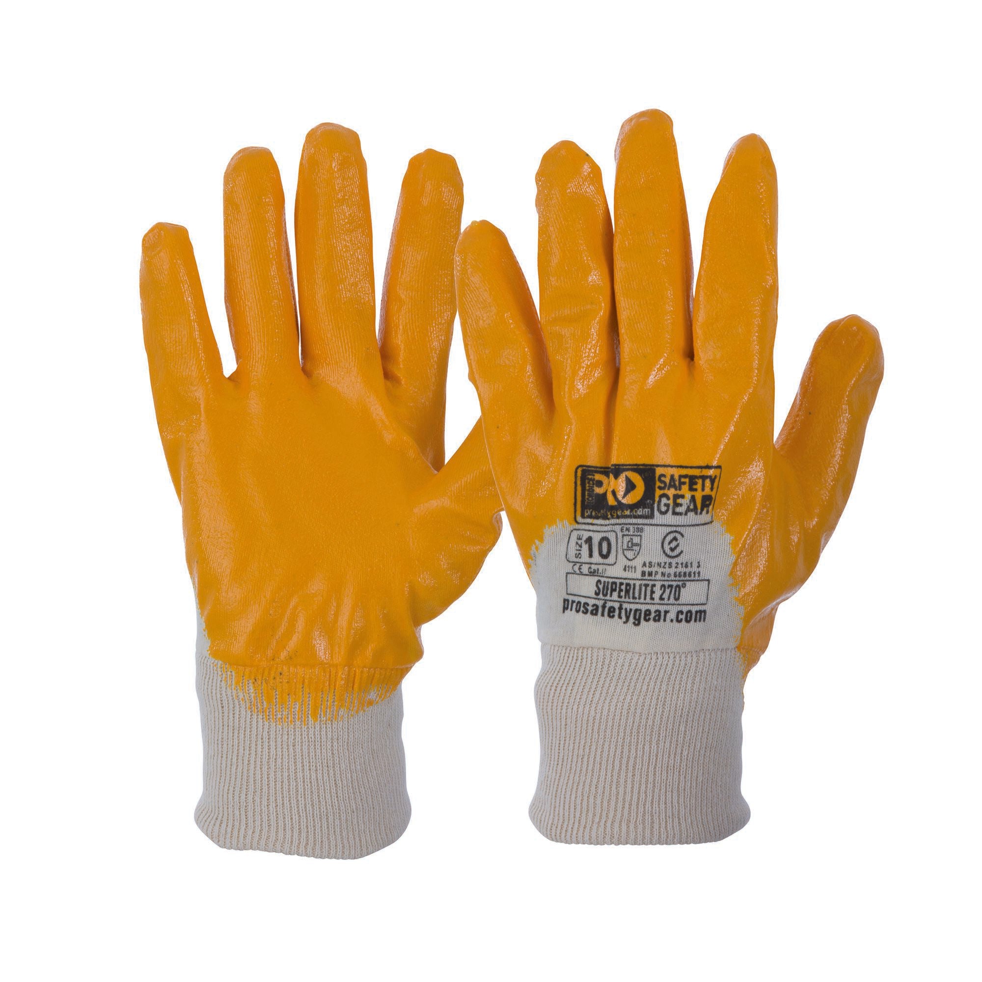 Super-Lite Orange 3/4 Dipped Gloves - Orange - 7