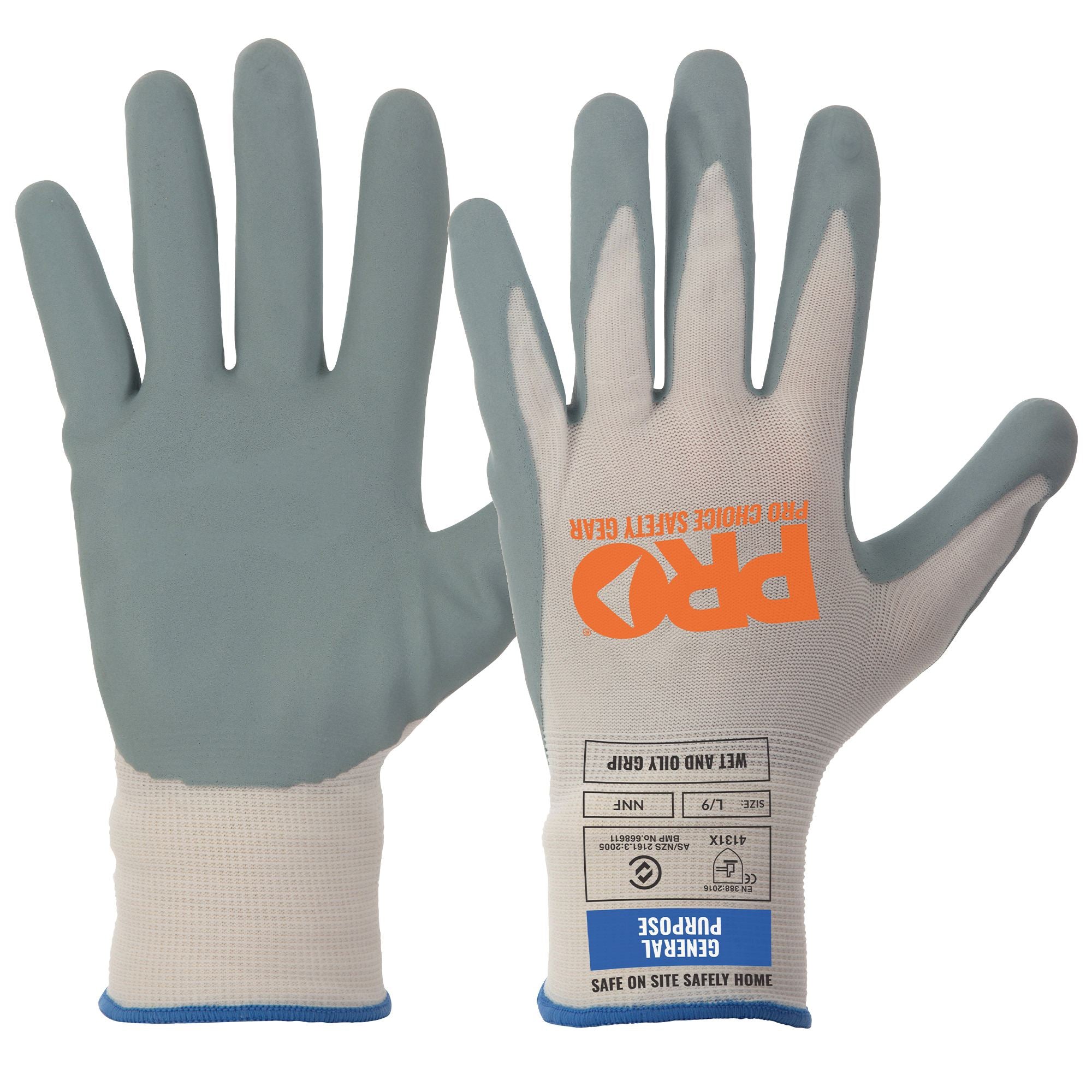 Prosense Lite Grip Gloves - Grey - 7
