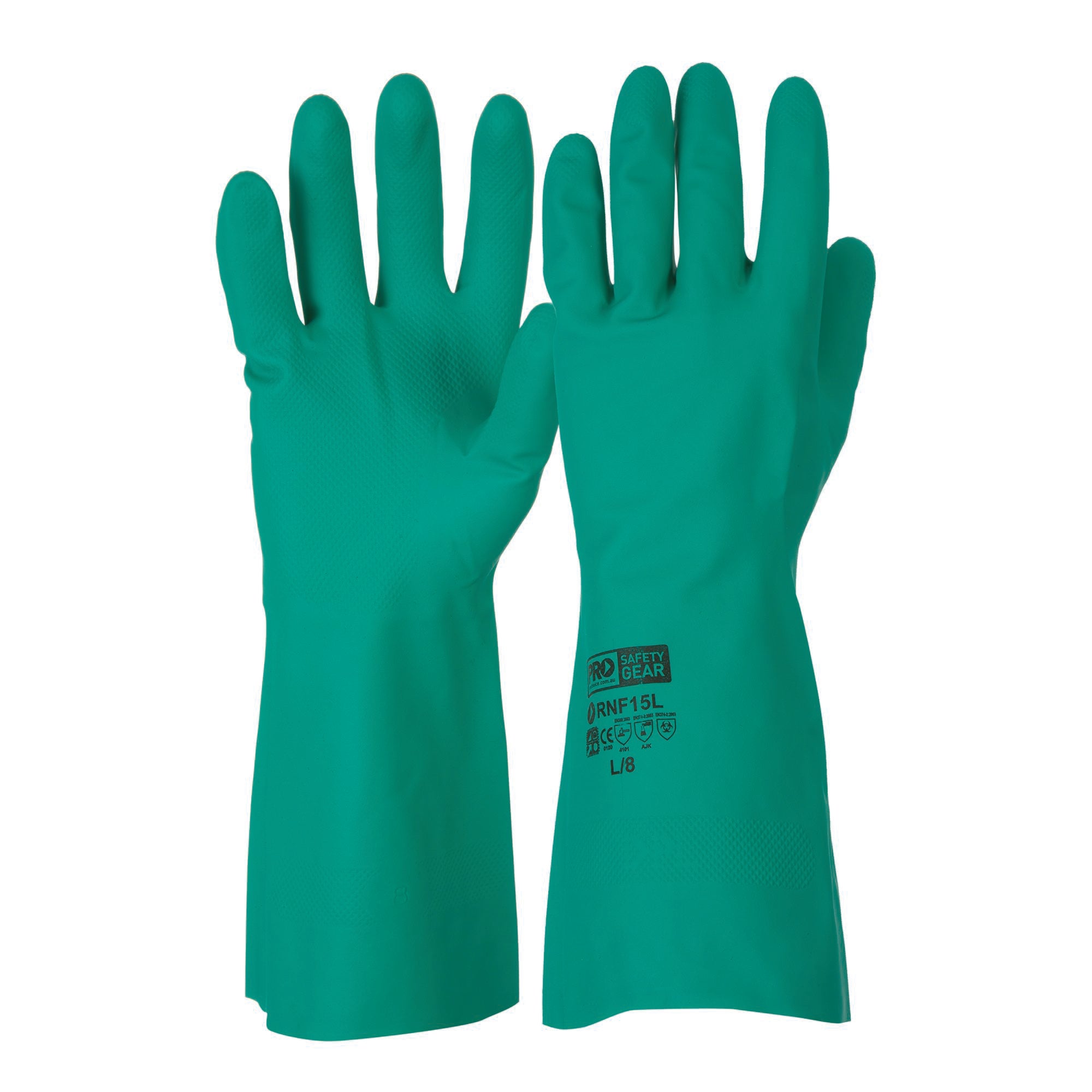 Green Nitrile Gloves - Green - Small