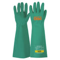 45Cm Green Nitrile Gauntlet Gloves - Green - Medium