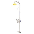 Combination Shower With Single Nozzle Eye Wash, Bowl & Foot Treadle