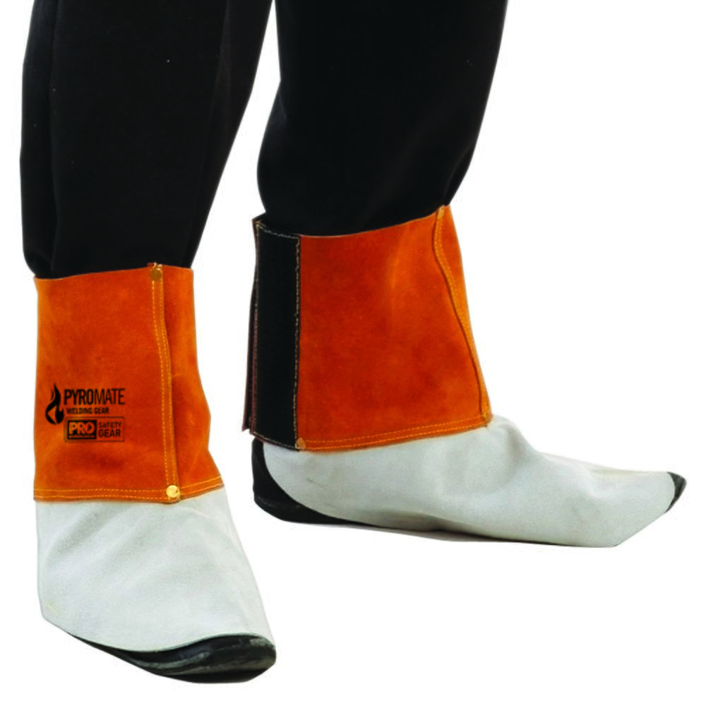 Pyromate Welders Leather Spats Large - Orange - Large