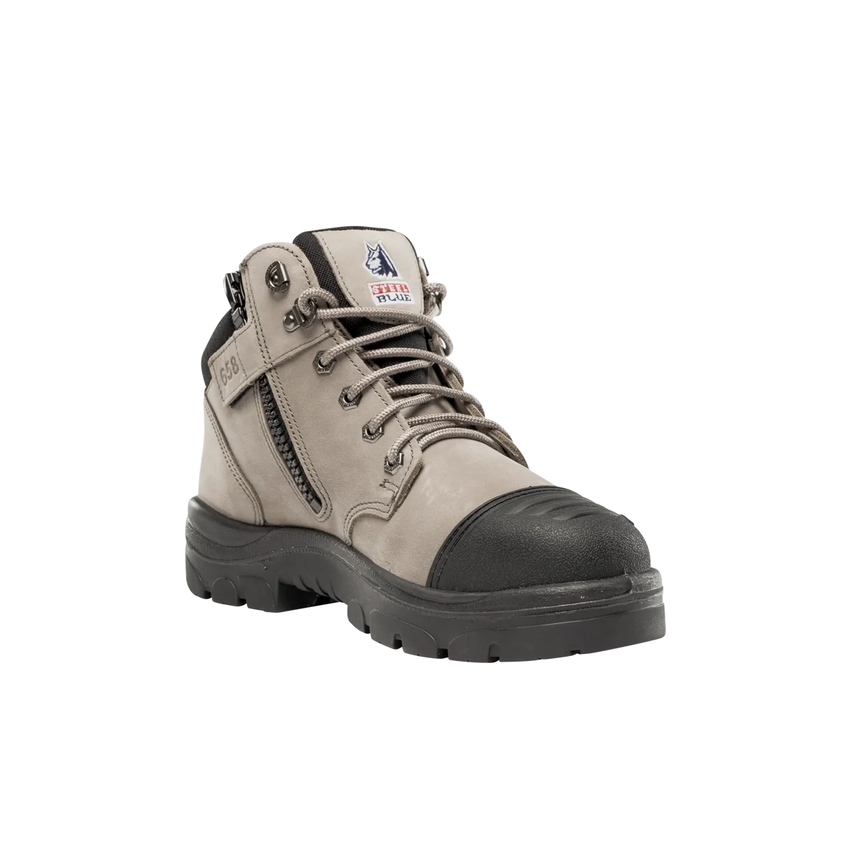 Steel Blue Parkes Zip Scuff Cap Safety Boot - Slate - Size 4